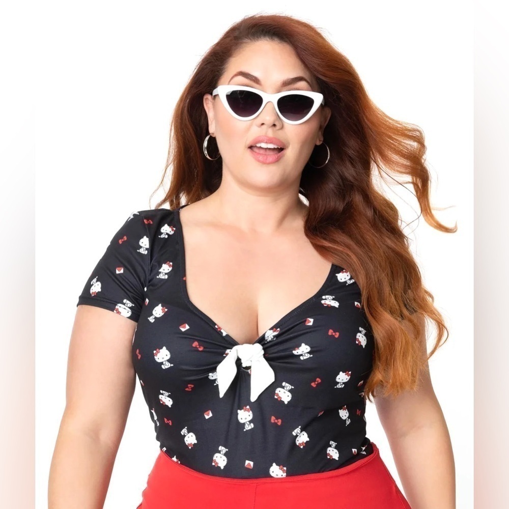 Unique Vintage x Hello Kitty Rosemary Retro Rockabilly Top Sz